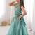 Blue Silk Free Size Stitched Lehenga Choli with Embroidery & Pearl Work