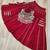 Red Silk Free Size Stitched Lehenga Choli with Embroidery & Mirror Work