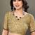 Beige heavy chiffon lace border saree with blouse
