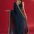 Blue rangoli silk blend saree with blouse