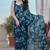 Sky smooth chiffon saree with blouse