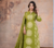 Cotton cambric printed straight kurti-pant-dupatta set