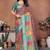 Cream cotton silk digital print saree with blouse