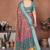 Cream cotton silk digital print saree with blouse
