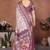 Cream cotton silk digital print saree with blouse