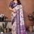 Cream cotton silk digital print saree with blouse