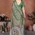 Green cotton silk digital print saree with blouse