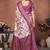 Cream cotton silk digital print saree with blouse