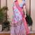 Sky blue premium cotton silk saree with blouse
