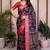 Black premium cotton silk saree with blouse
