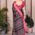 Black premium cotton silk saree with blouse