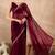 Maroon rangoli sequence saree with blouse
