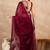 Maroon rangoli sequence saree with blouse