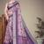 Purple cotton silk saree with blouse