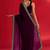 Wine rangoli silk blend saree with blouse