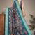 Blue cotton silk saree with blouse