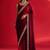 Red rangoli silk saree with blouse