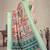 Light green cotton silk digital print saree with blouse