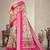Pink cotton silk digital print saree with blouse