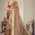 Brown cotton silk digital print saree with blouse