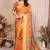 Mustard cotton silk bandhej print saree with blouse
