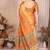 Mustard cotton silk bandhej print saree with blouse