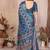 Blue cotton silk bandhej print saree with blouse