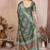 Green cotton silk bandhej print saree with blouse