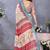 Cream handloom linen cotton digital print saree with blouse