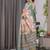 Olive pure handloom linen floral printed saree