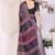 Black handloom linen cotton digital print saree with blouse