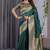 Green soft lichi silk saree with blouse