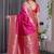 Pink soft lichi silk saree with blouse