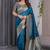 Rama soft lichi silk saree with blouse