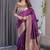 Wine soft lichi silk saree with blouse