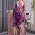 Wine soft lichi silk saree with blouse