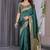 Green soft lichi silk saree with blouse
