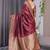Maroon soft lichi silk saree with blouse