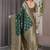Green soft lichi silk saree with blouse