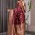 Maroon soft lichi silk saree with blouse