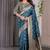 Rama soft lichi silk saree with blouse