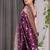 Wine soft lichi silk saree with blouse
