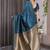 Rama soft lichi silk saree with blouse