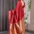 Red soft lichi silk saree with blouse