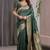 Green soft lichi silk saree with blouse