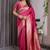 Pink soft lichi silk saree with blouse