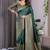 Green soft lichi silk saree with blouse