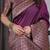 Wine soft lichi silk saree with blouse