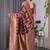Maroon soft lichi silk saree with blouse