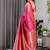 Pink soft lichi silk saree with blouse